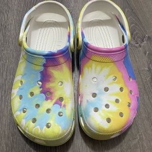 Crocs Clog Tie Dye Used Size 8 Men 10 Women